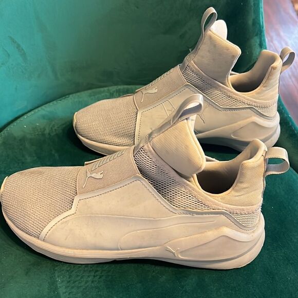 Excellent Condition Gray Puma Sneaker Size 7.5 Womens Shoe Fenty Womens Trainer - Picture 2 of 5